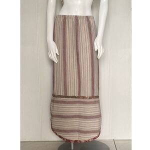 Jackie Loves John Linen Skirt Womens M Lagenlook Art-Wear Boho Cottagecore Funky